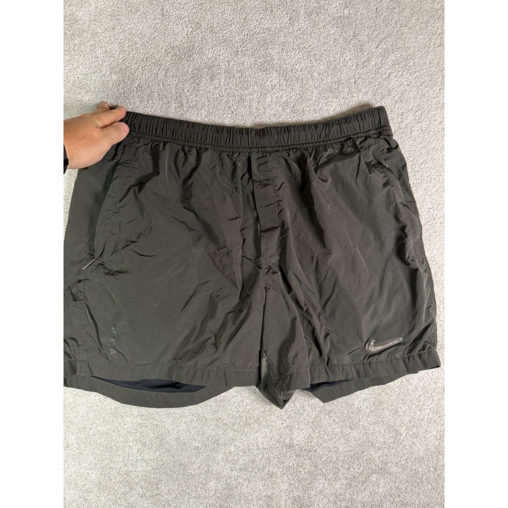 Nike NOCTA Drake Swarovski Crystal Swoosh Shorts Dark Khaki Mens L DR2628-355